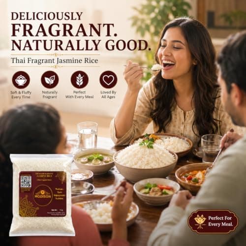 MODISON Thai Fragrant Jasmine Rice Long Grain Aromatic White Rice 5kg thumbnail 7