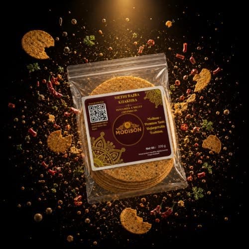 MODISON Methi Bajra Khakhra Fenugreek Millet Crispbread 200g thumbnail 2