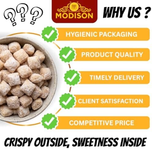 MODISON Sweet Sakkarpara Indian Sweets Crunchy Wheat Bites 180g thumbnail 2