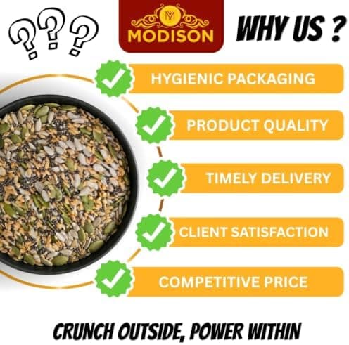 MODISON Mixed Seeds Blend Superfoods Chia Flax Pumpkin Sunflower 250g thumbnail 3