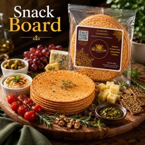 MODISON Sandwich Khakhra Tomato Spice Crispbread Roasted Snack 200g thumbnail 7