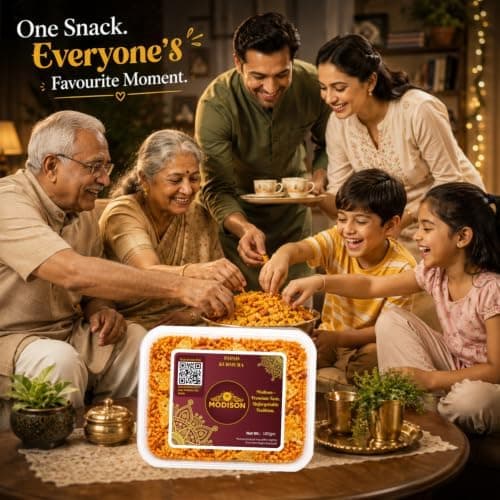 MODISON Papad Kurmura Indian Namkeen Crispy Puffed Rice 180g thumbnail 6