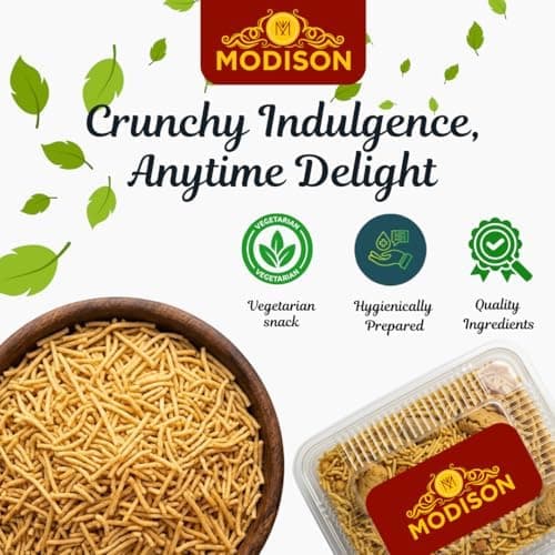 MODISON Bikaneri Sev Indian Snacks Crunchy Bhujia 180g thumbnail 6