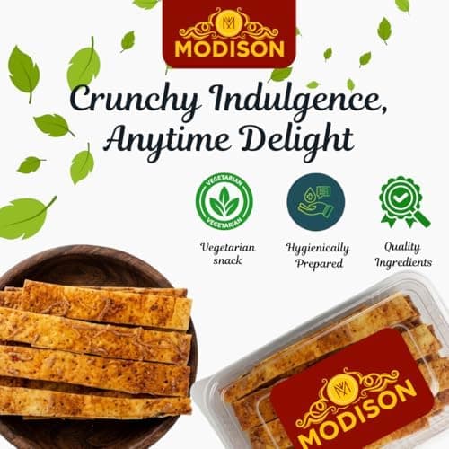 MODISON Pizza Sticks Indian Snacks Tomato Cheese 180g thumbnail 5