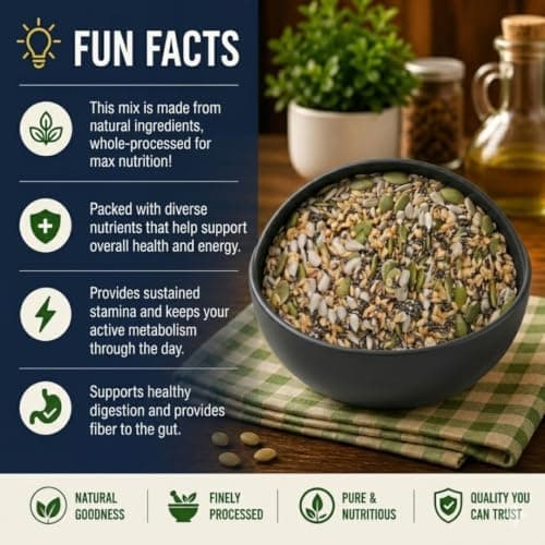 MODISON Mixed Seeds Blend Superfoods Chia Flax Pumpkin Sunflower 250g thumbnail 6