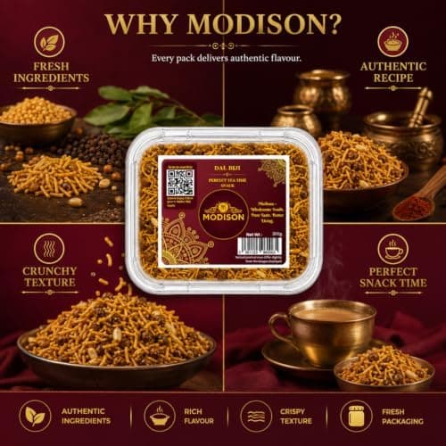 MODISON Dal Biji Indian Namkeen Snack Traditional Savoury 200g thumbnail 4