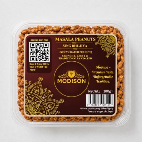 MODISON Sing Bhujia Indian Snacks Spicy Masala Peanuts 180g thumbnail 1