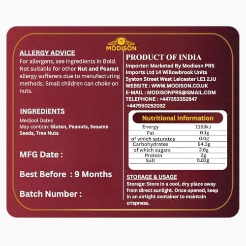MODISON Medjool Dates Indian Dry Fruit Jumbo Khajoor Natural 180g thumbnail 2