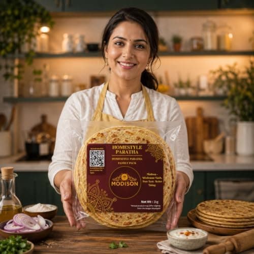 MODISON Homestyle Paratha Traditional Indian Flatbread Frozen 1kg thumbnail 4