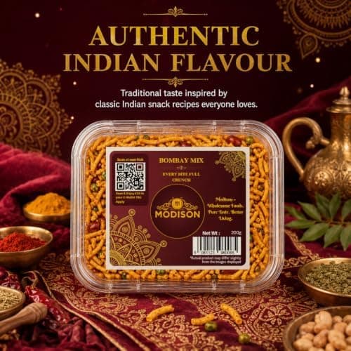 MODISON Bombay Mix Indian Namkeen Snack Traditional Savoury 200g thumbnail 7