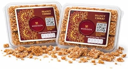 MODISON Peanut Chikki Indian Sweets Protein Brittle 360g thumbnail 1