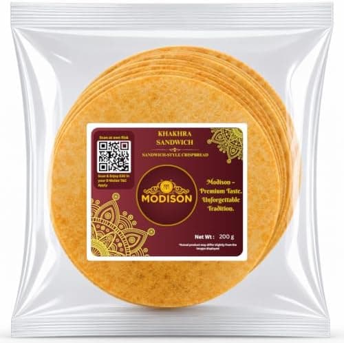 MODISON Sandwich Khakhra Tomato Spice Crispbread Roasted Snack 200g thumbnail 1