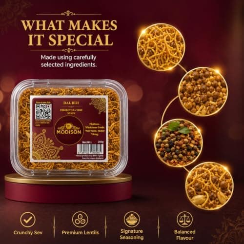 MODISON Dal Biji Indian Namkeen Snack Traditional Savoury 200g thumbnail 5