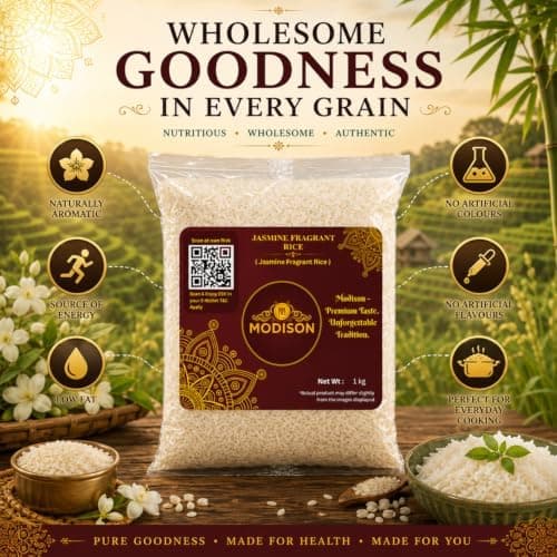 MODISON Jasmine Fragrant Rice Long Grain Rice 1kg Vegan thumbnail 2