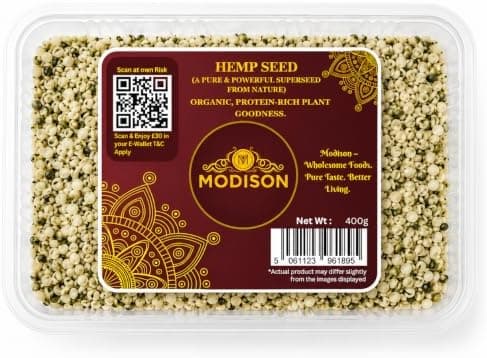 MODISON Hemp Seeds Superfoods Plant Based Protein 400g thumbnail 1