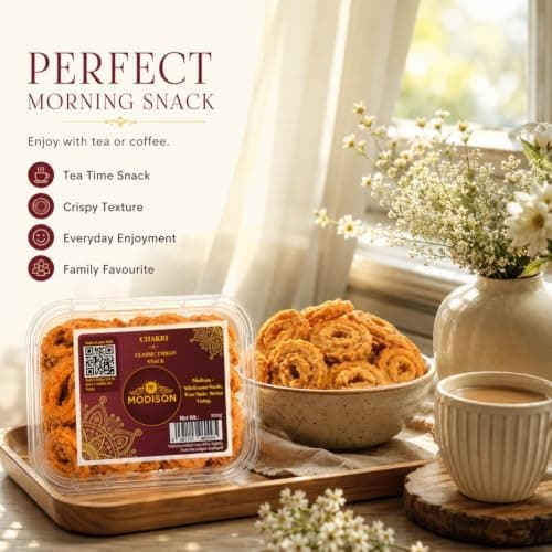 MODISON Chakri Crispy Indian Namkeen Snack 200g thumbnail 5