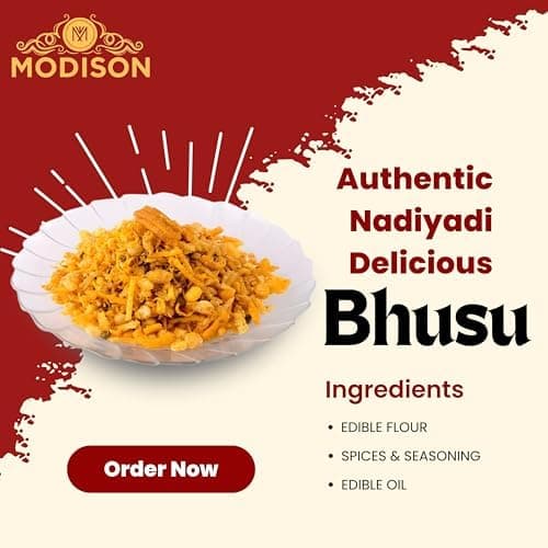 MODISON Nadiyadi Bhusu Indian Snacks Crispy Gujarati Farsan 180g thumbnail 5