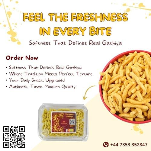 MODISON Bhavnagari Gathiya Indian Snacks Crispy Gujarati 180g thumbnail 7