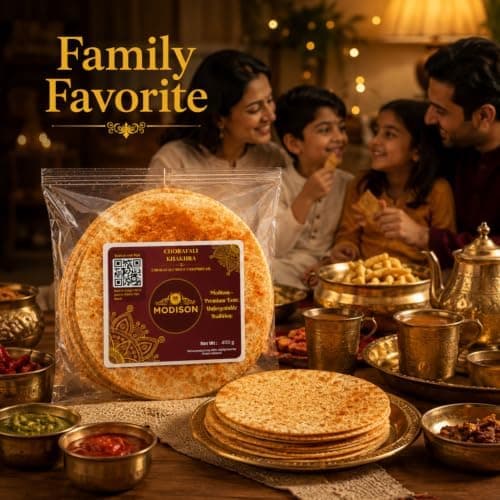 MODISON Chorafali Khakhra Whole Wheat Crispbread Roasted 400g thumbnail 2