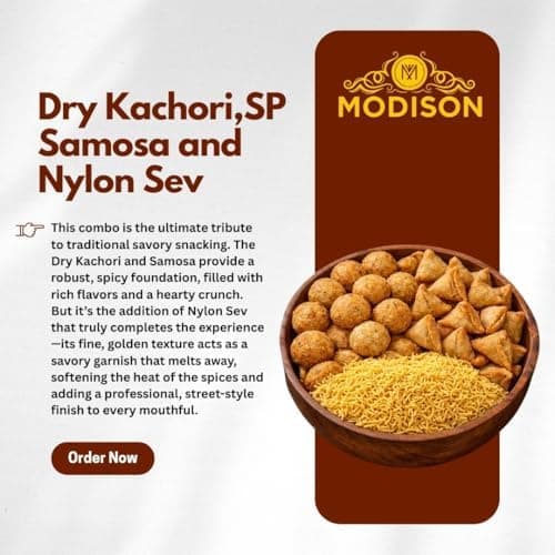 MODISON Namkeen Combo Indian Snacks 540g Party Mix 3 Pack thumbnail 6