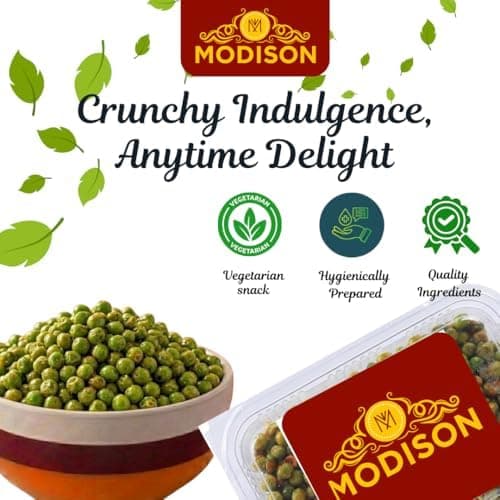 MODISON Spicy Fried Green Peas Healthy Snacks Crispy 100g thumbnail 5