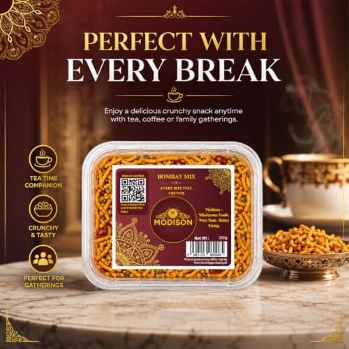 MODISON Bombay Mix Indian Namkeen Snack Traditional Savoury 200g thumbnail 5