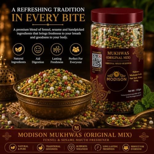 MODISON Original Mix Indian Mouth Freshener Crunchy Saunf 100g thumbnail 5