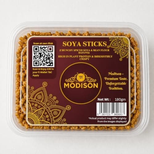 MODISON Soya Sticks Healthy Snacks Crispy Protein Rich 180g thumbnail 1