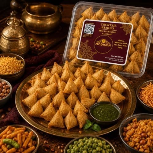 MODISON Cocktail Samosa Traditional Frozen Indian Snack 650g thumbnail 7