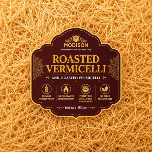 MODISON Roasted Vermicelli Ready to Cook Wheat Semolina Seviyan 440g thumbnail 7