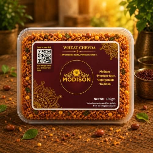 MODISON Wheat Chevda Indian Namkeen Crispy Flakes Mix 180g thumbnail 4