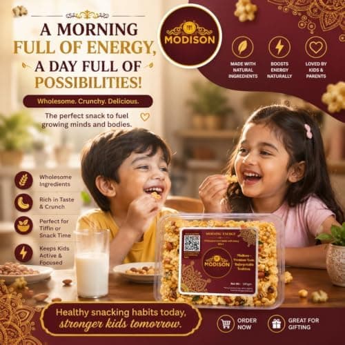 MODISON Morning Energy Granola Breakfast Cereal Crunchy Oats 180g thumbnail 4
