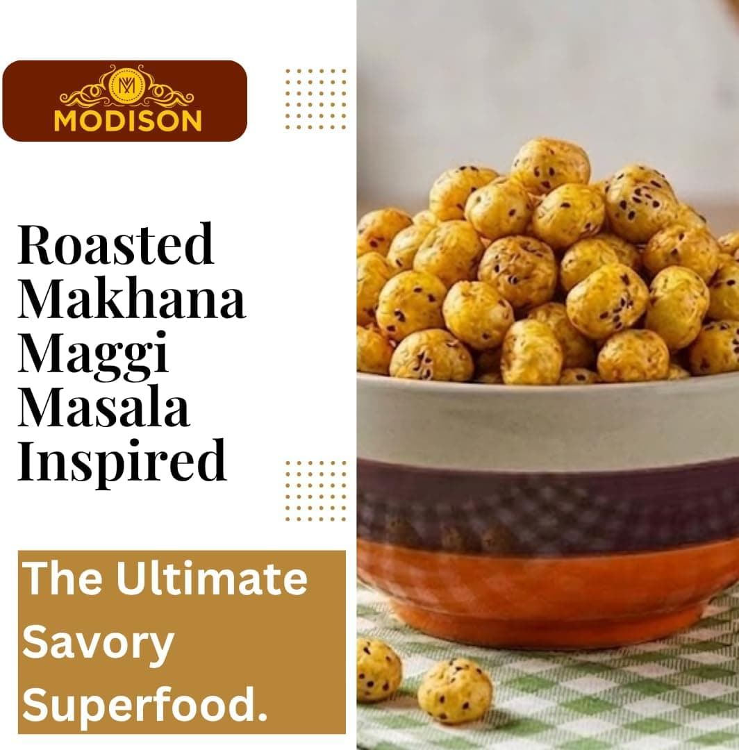MODISON Roasted Makhana Healthy Snacks Masala Fox Nuts 80g thumbnail 11