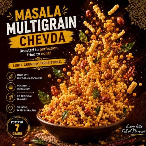 MODISON Masala Multigrain Chevda Indian Namkeen Roasted Mix 180g thumbnail 3