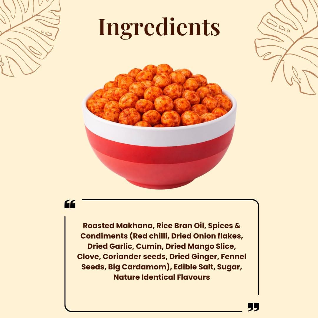 MODISON Roasted Makhana Healthy Snacks Tangy Tomato 80g thumbnail 10
