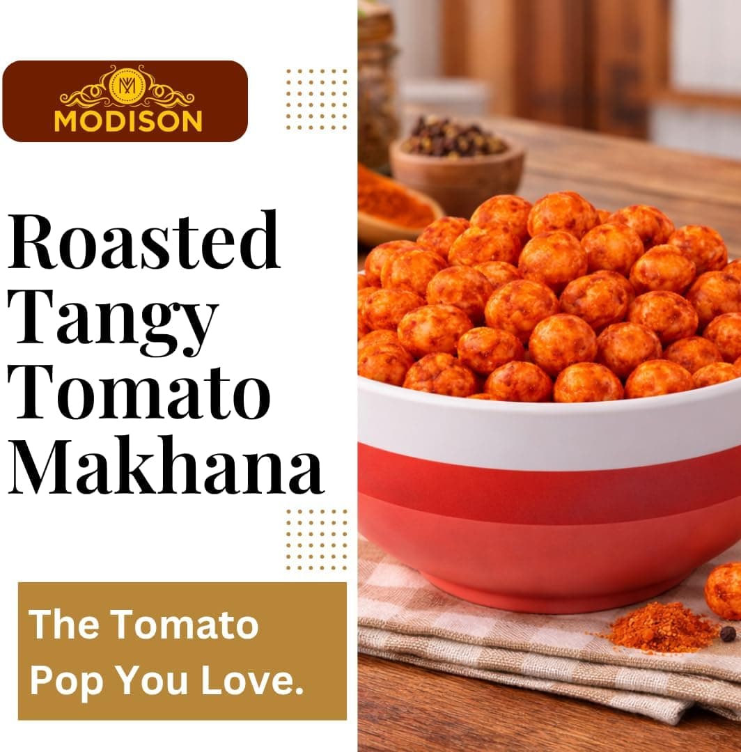 MODISON Roasted Makhana Healthy Snacks Tangy Tomato 80g thumbnail 11