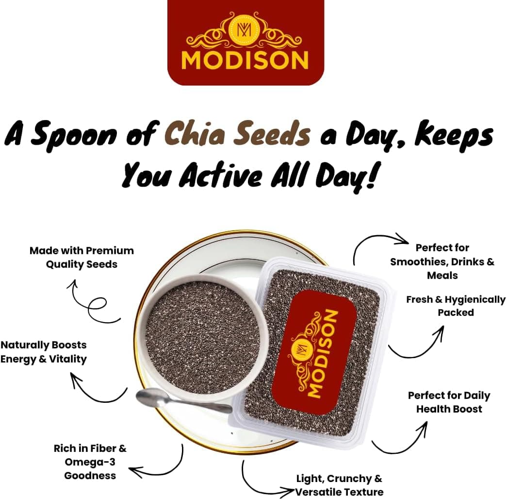 MODISON Chia Seeds Superfoods Natural Healthy Breakfasts 200g thumbnail 11