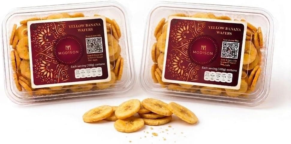 MODISON Yellow Banana Wafers Indian Snacks Crispy 360g thumbnail 8
