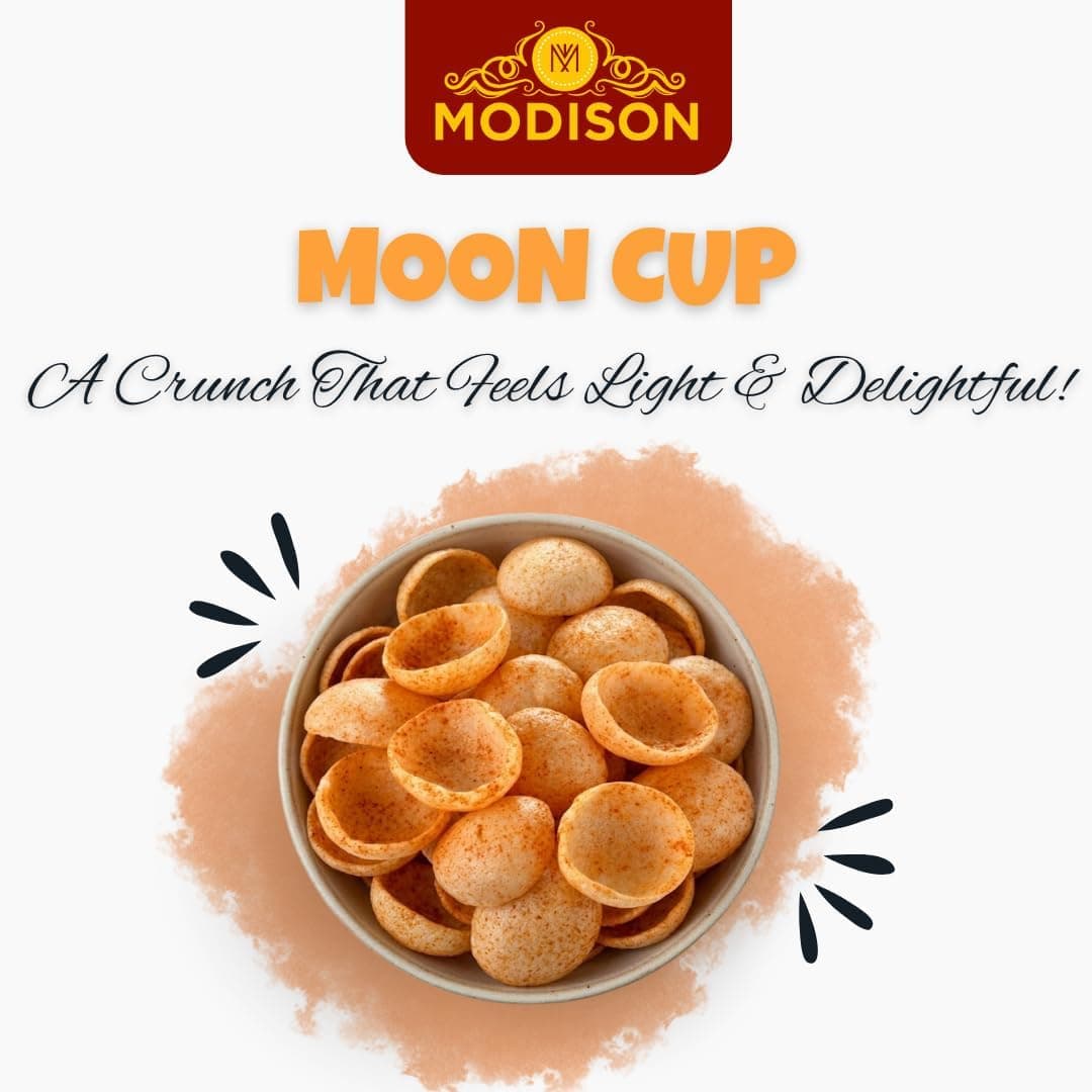 MODISON Moon Cup Indian Snacks Crispy Masala Puffs 180g thumbnail 11