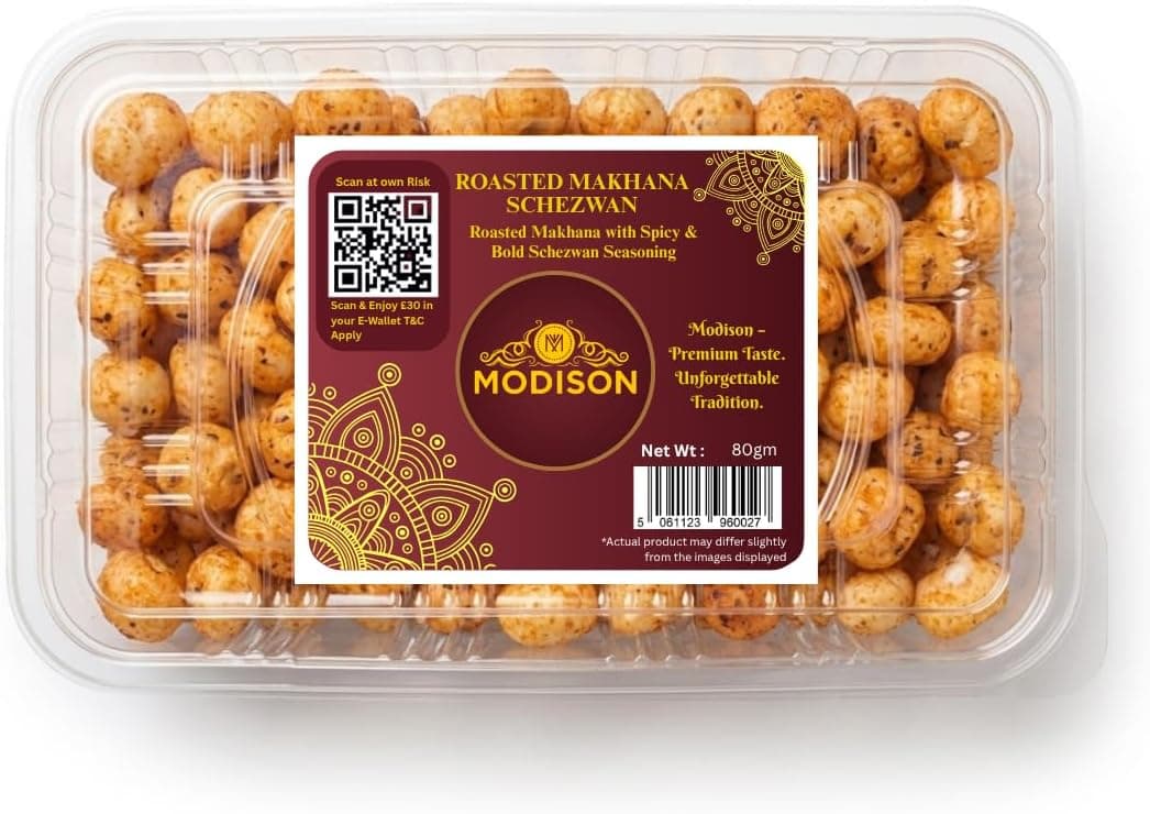 MODISON Roasted Makhana Healthy Snacks Schezwan Flavour 80g thumbnail 8