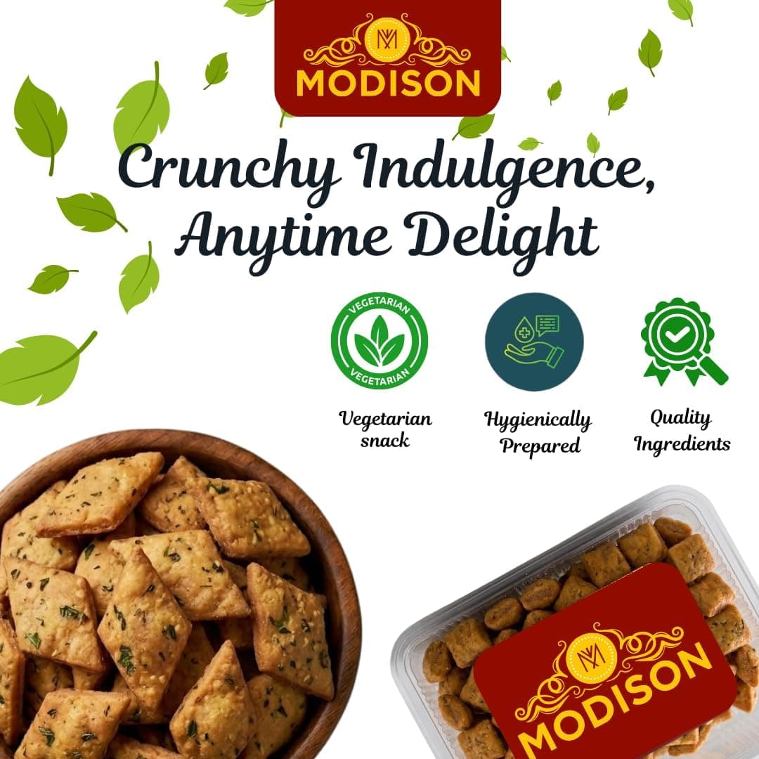 MODISON Methi Sakkarpara Indian Snacks Crispy Fenugreek 180g thumbnail 12