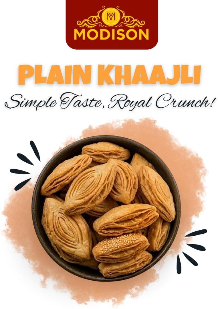 MODISON Plain Khaajli Indian Snacks Crispy Wheat Crackers 180g thumbnail 10