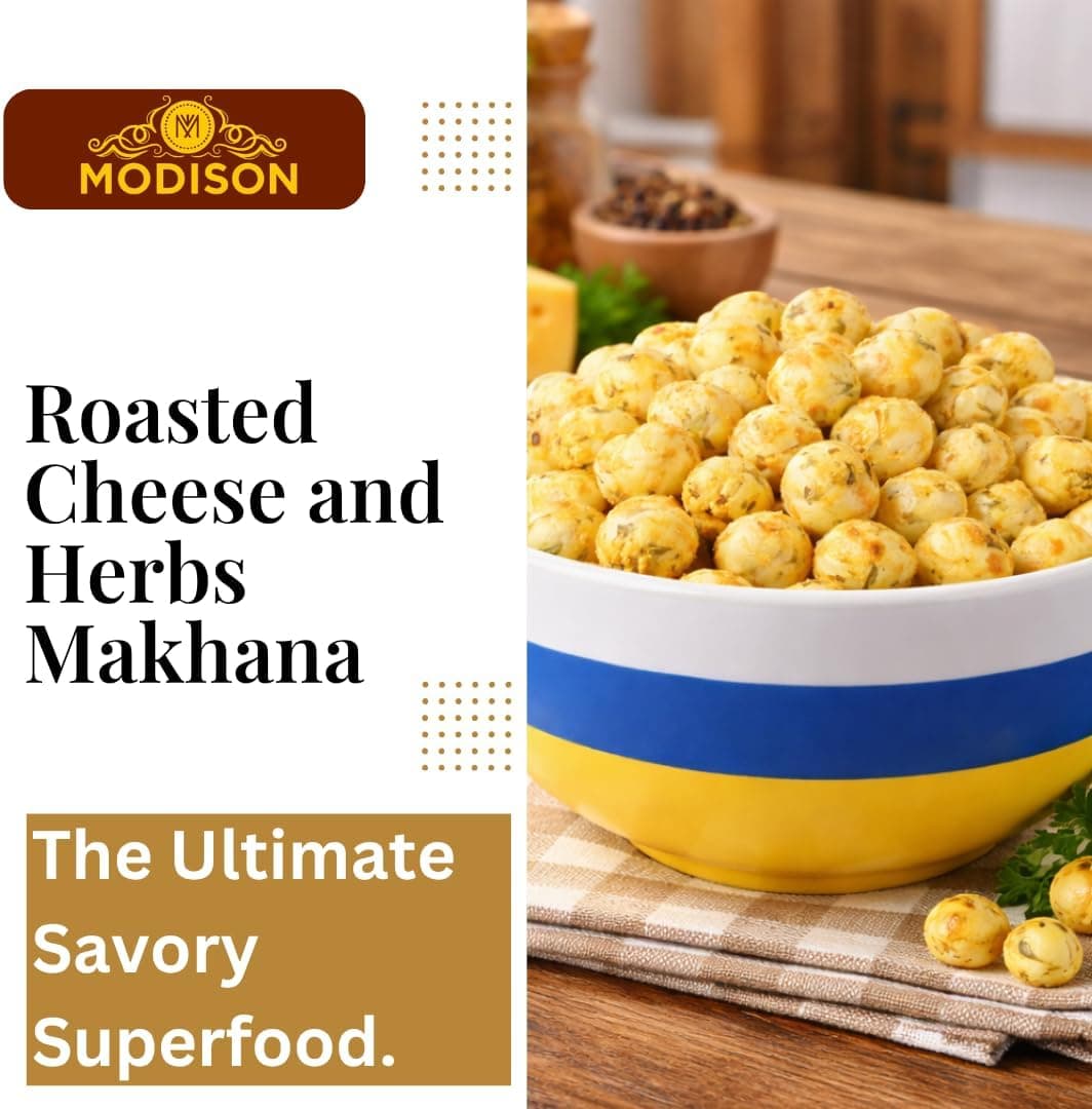 MODISON Roasted Makhana Healthy Snacks Cheese Herbs 80g thumbnail 11