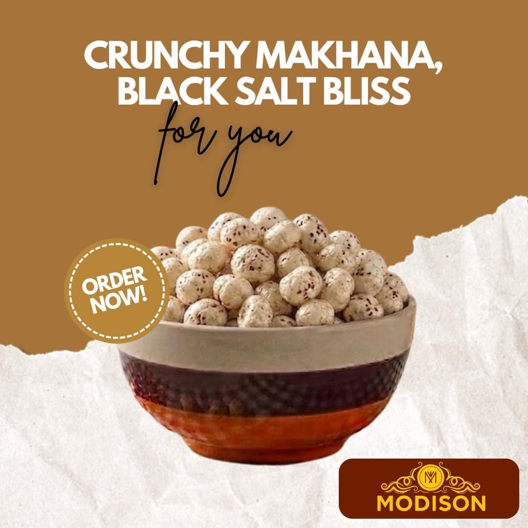 MODISON Roasted Makhana Healthy Snacks Black Salt 80g thumbnail 10