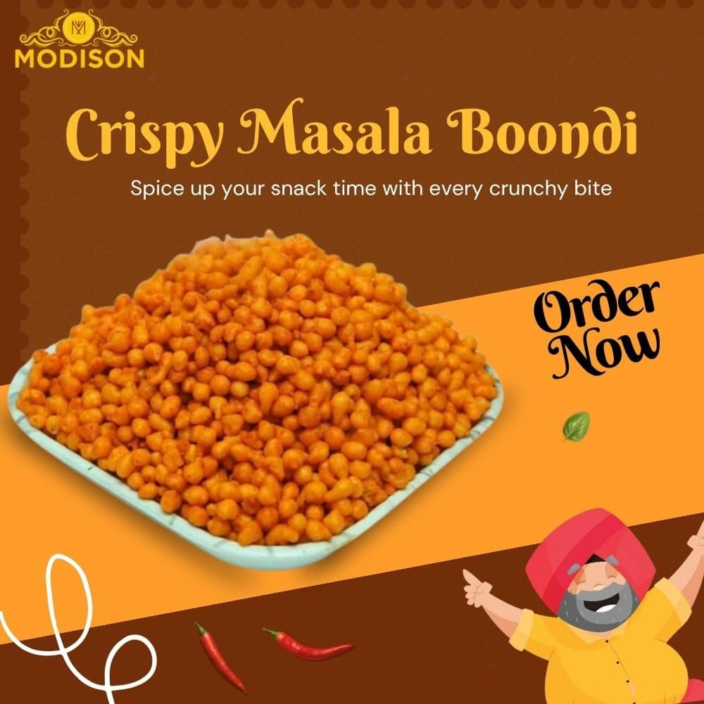 MODISON Masala Boondi Indian Snacks Spiced Gram Flour 180g thumbnail 11