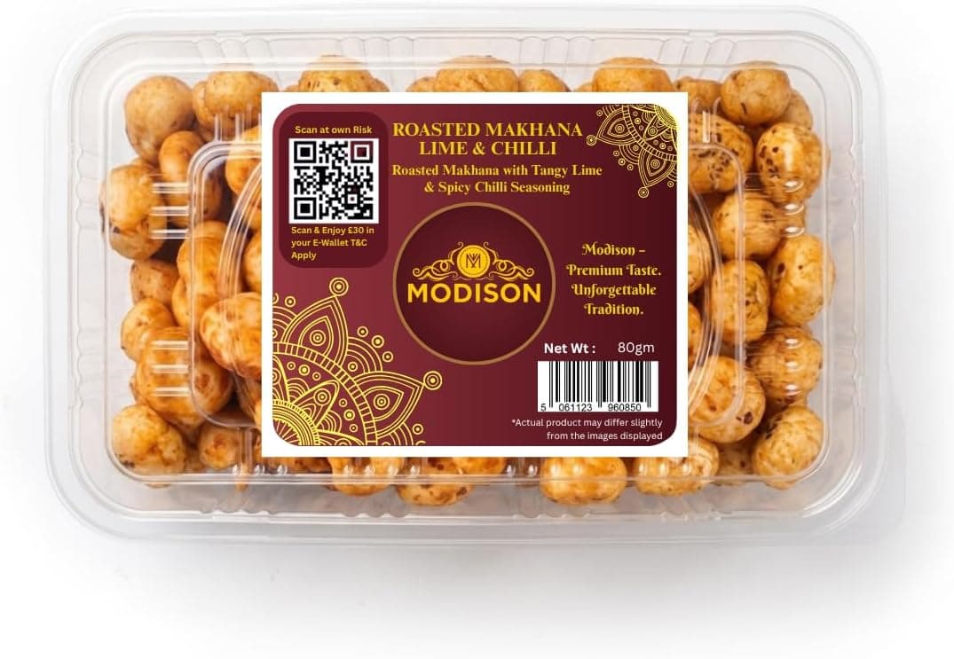MODISON Roasted Makhana Healthy Snacks Lime N Chilli 80g thumbnail 8