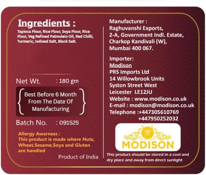 MODISON Soya Papdi Healthy Snacks Crispy Protein Rich 180g thumbnail 7