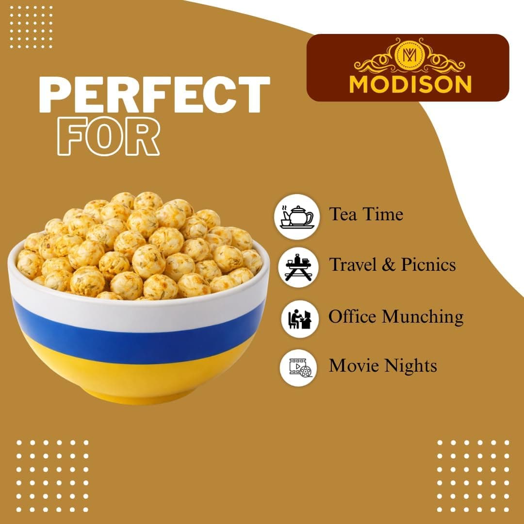 MODISON Roasted Makhana Healthy Snacks Cheese Herbs 80g thumbnail 12