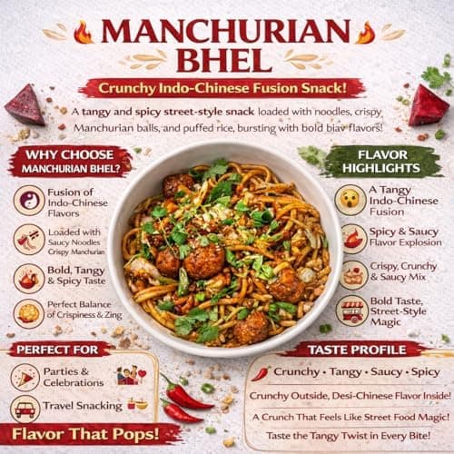 MODISON Manchurian Bhel Indian Snacks Indo Chinese Mix 180g thumbnail 4