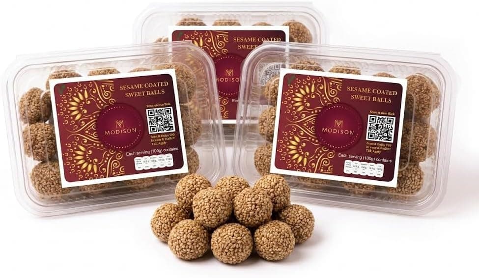 MODISON Til Laddu Indian Sweets Sesame Sweet Balls 540g thumbnail 8